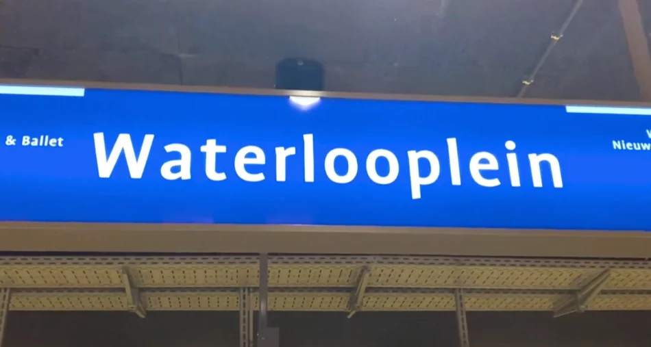 Cartel de metro: parada Waterlooplein